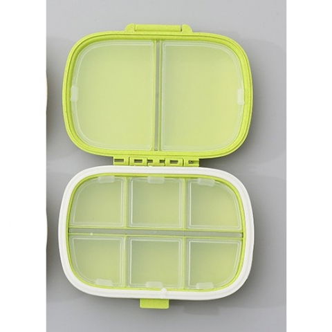 Organizator medicamente, plastic, 8 compartimente, 0.1 l, verde, 11 x 7 cm [4]