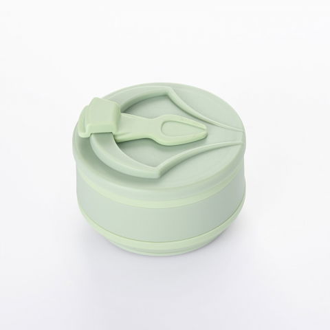 Pahar pliabil din silicon  pentru calatorii, camping, 500 ml, verde [6]