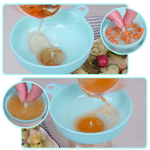 Palnie din plastic 3 in 1  doua dimensiuni de scurgere, cu filet si filtru, diametru scurgere 5.4 cm, 11.5 x 16.7 cm, albastru [4]