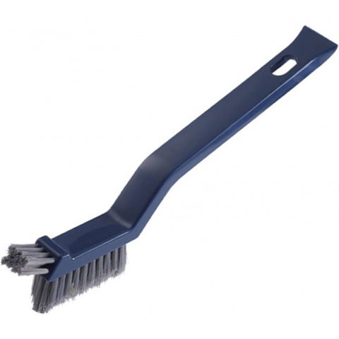 Perie 3in1 de curatat podele si rosturi, lungime maner 28 cm, peri din pp, otel si plastic, cleste pentru scame si par inclus, albastru [5]