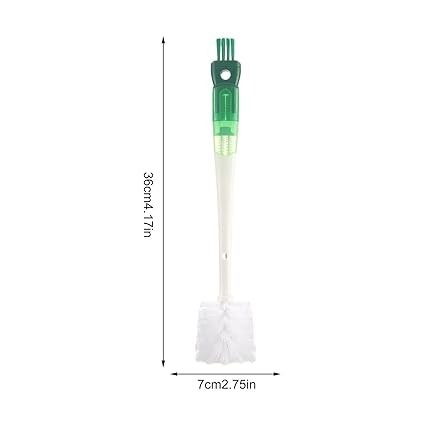 Perie 5 in 1 de curatat pahare, cani, sticle, cu maner lung, accesorii pentru spalarea paielor si capacelor, usor de agatat, 36x7x7cm, verde-alb [2]