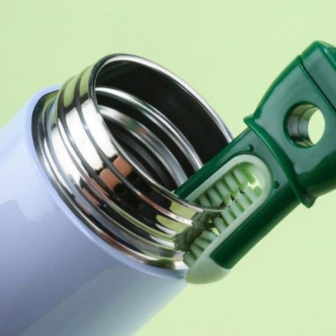 Perie 5 in 1 de curatat pahare, cani, sticle, cu maner lung, accesorii pentru spalarea paielor si capacelor, usor de agatat, 36x7x7cm, verde-alb [6]