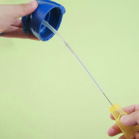 Perie 5 in 1 de curatat pahare, cani, sticle, cu maner lung, accesorii pentru spalarea paielor si capacelor, usor de agatat, 36x7x7cm, verde-alb [7]