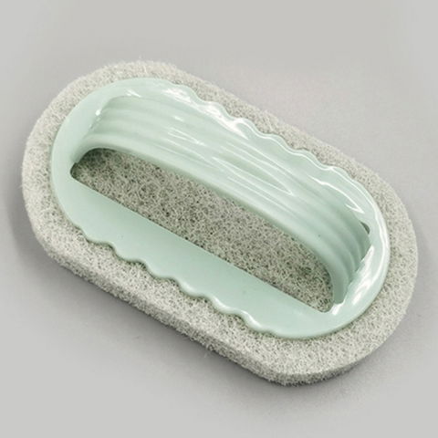 Maturi, Perii, Mopuri si Galeti - Perie burete de curatat cu maner, perie pentru gresie, baie, bucatarie, verde