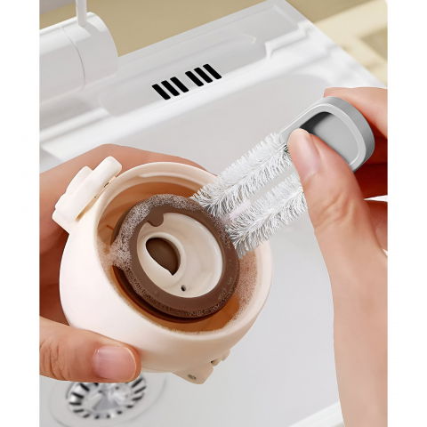 Perie de curatat pahare, cani, sticle, cu maner lung si burete, accesorii pentru spalarea paielor si capacelor, usor de agatat, 27.5x11.4x6cm, alb [7]