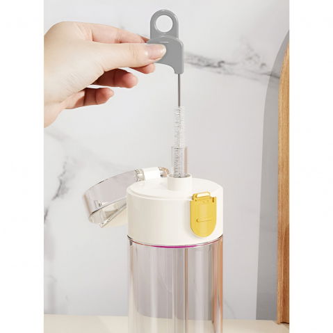 Perie de curatat pahare, cani, sticle, cu maner lung si burete, accesorii pentru spalarea paielor si capacelor, usor de agatat, 27.5x11.4x6cm, alb [8]