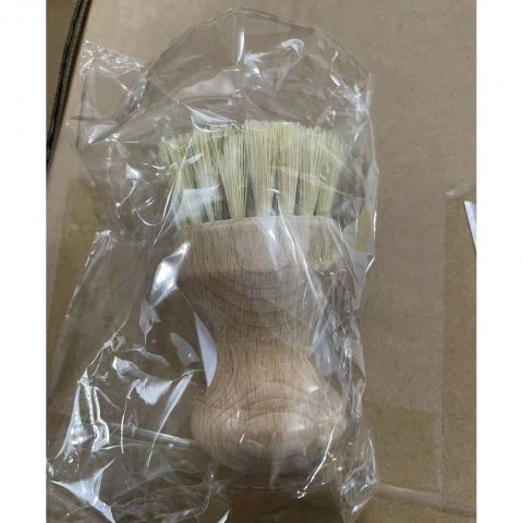 Perie de curatat vase si alimente, din lemn de bambus, 8 x 5 cm, perie din sisal, maro [1]