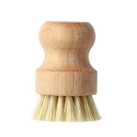 Perie de curatat vase si alimente, din lemn de fag, 8 x 5 cm, perie din sisal, bej [5]
