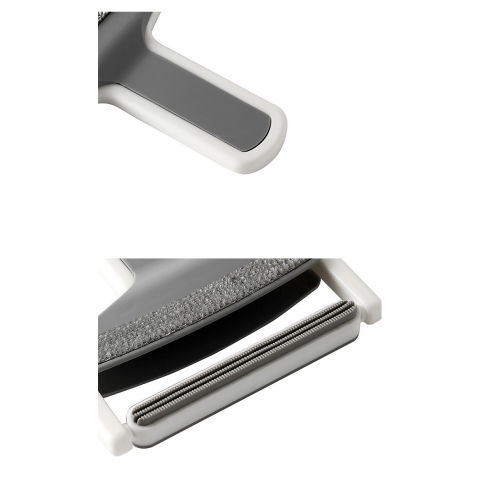 Perie de indepartarea a parului si scamelor, 12 x 15 cm, maner confortabil, alb/gri [5]