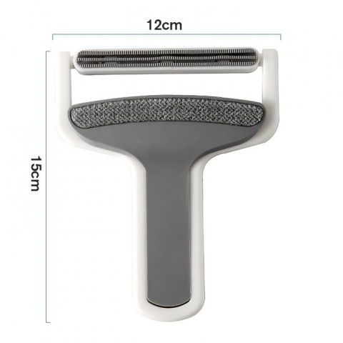 Perie de indepartarea a parului si scamelor, 12 x 15 cm, maner confortabil, alb/gri [6]