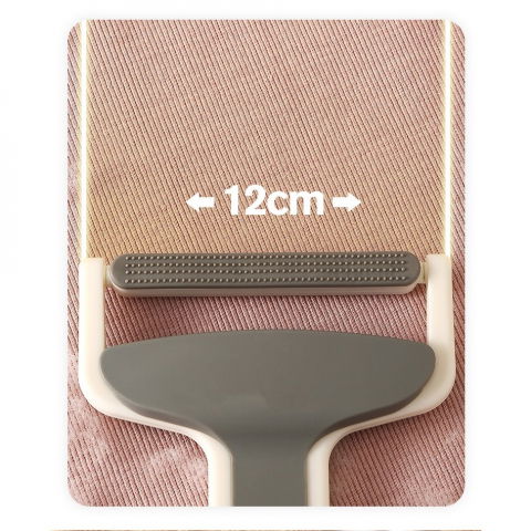 Perie de indepartarea a parului si scamelor, 12 x 15 cm, maner confortabil, alb/gri [4]