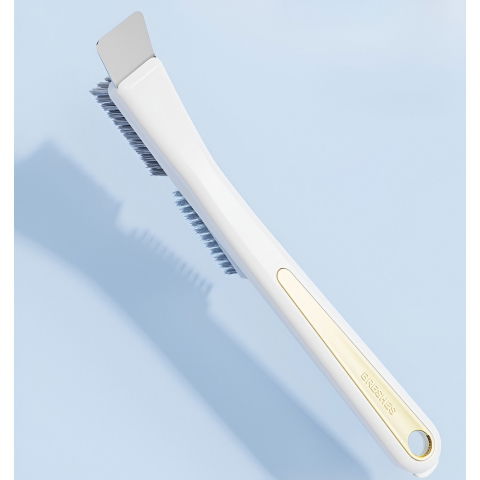 Perie de sarma pentru bucatarie, din doua bucati, maner lung cu gaura de prindere, peri din otel, anti-reziduu, anti-murdarie, 24.5x2.7x6.7cm, alb [5]