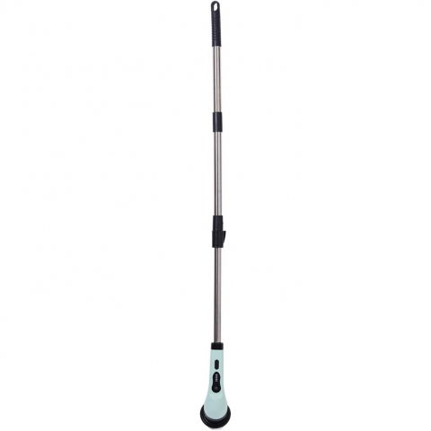 Perie electrica de curatare, pentru gresie, baie, bucatarie, 25x20x9.5 cm, cu 6 capete, maner extensibil detasabil 84-127cm, incarcare usb-type c, rotire 360 de grade, 3000 mah, culoare: verde [3]