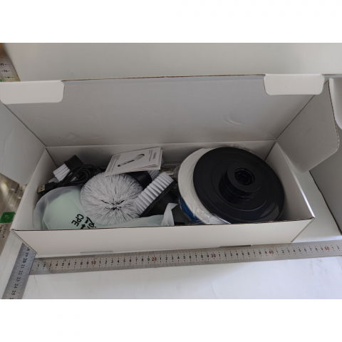 Perie electrica de curatare, pentru gresie, baie, bucatarie, 25x20x9.5 cm, cu 9 capete, maner extensibil detasabil 84-127cm, incarcare usb-type c, rotire 360 de grade, 3000 mah, culoare: verde [1]