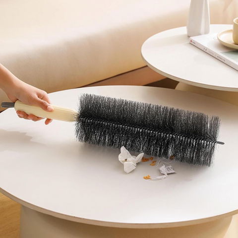 Perie multifunctionala 2in1, de curatare a prafului, 38 x 11 cm, perie si burete, crem [8]