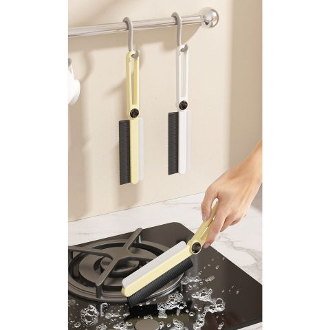 Perie multifunctionala si stergator, pentru spatii greu accesibile, 24.7 x 4.5 cm, alb [5]