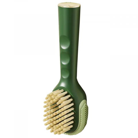 Produse ingrijire incaltaminte - Perie pentru curatare incaltaminte cu recipient pentru detergent, perie multifunctionala pentru incaltaminte si lenjerie, cu peri moi, fara deteriorare, 22x6x4 cm, culoare verde