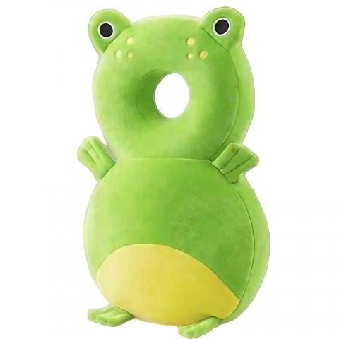 Igienă, baie și accesorii bebeluși şi copii - Perna tip rucsac pentru protectia capului, tetiera tip broscuta, pentru bebelusi, 33x6x19 cm, 180 g, verde