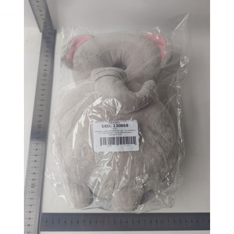 Perna tip rucsac pentru protectia capului, tetiera tip elefant de plus, pentru bebelusi, 33x6x19 cm, 180 g, gri [3]