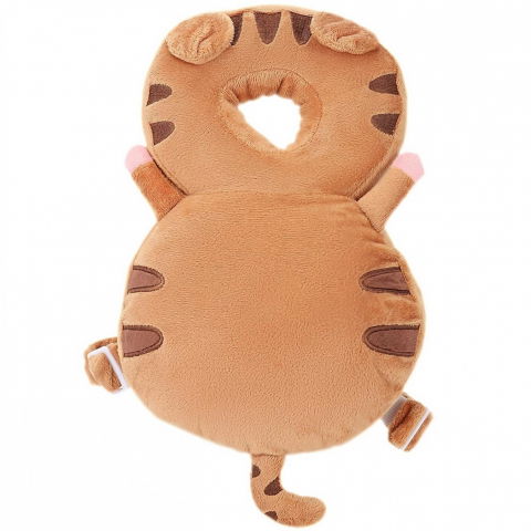 Perna tip rucsac pentru protectia capului, tetiera tip tigru, pentru bebelusi, 33x6x19 cm, 180 g, maro [6]