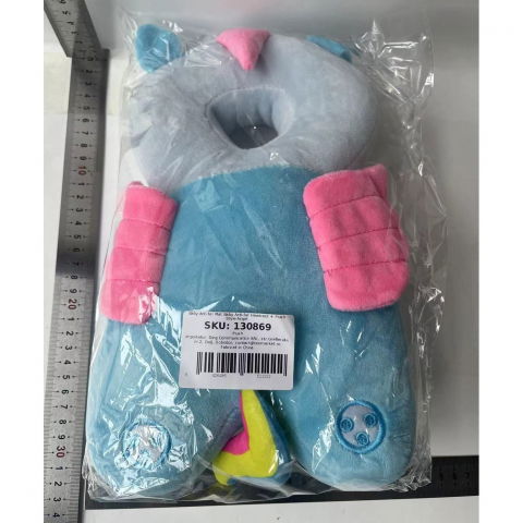 Perna tip rucsac pentru protectia capului, tetiera tip unicorn, pentru bebelusi, 33x6x19 cm, 180 g, albastru [6]