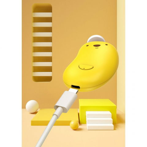 Pila electrica, pentru bebelusi si adulti, din abs, incarcare usb, 6 accesorii, cu lumina led, 8.8 x 4.9 cm, galben [2]