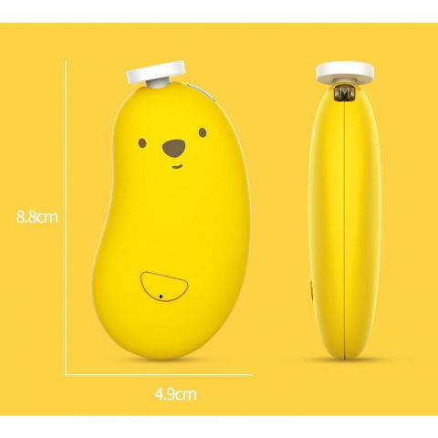 Pila electrica, pentru bebelusi si adulti, din abs, incarcare usb, 6 accesorii, cu lumina led, 8.8 x 4.9 cm, galben [1]