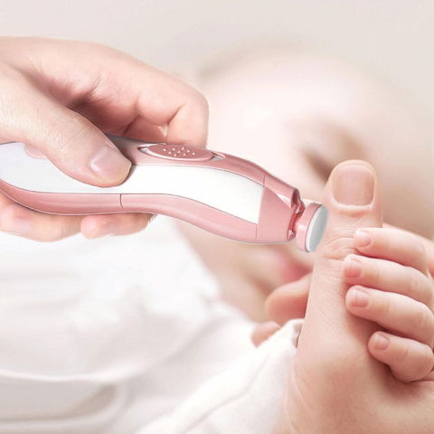 Pila electrica, pentru copii si bebelusi, din abs, 6 accesorii, cu lumina led, 9.5 x 6 x 17 cm, roz [2]