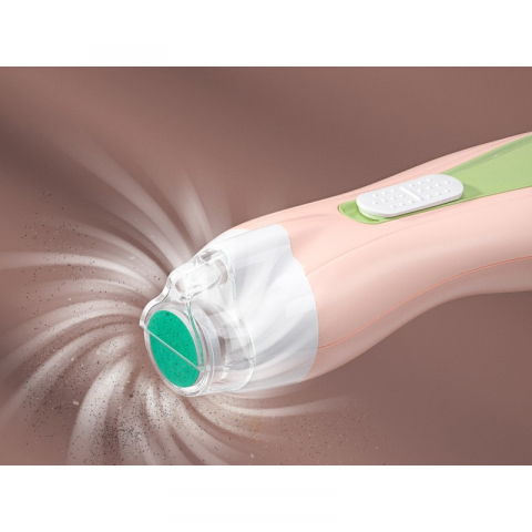 Pila electrica, pentru copii si bebelusi, din abs, 6 accesorii, cu lumina led, 9.5 x 6 x 17 cm, verde/roz [4]