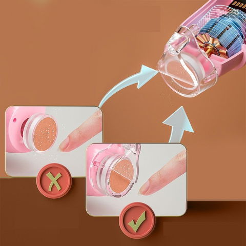 Pila electrica, pentru copii si bebelusi, din abs, 6 accesorii, cu lumina led, 9.5 x 6 x 17 cm, verde/roz [2]