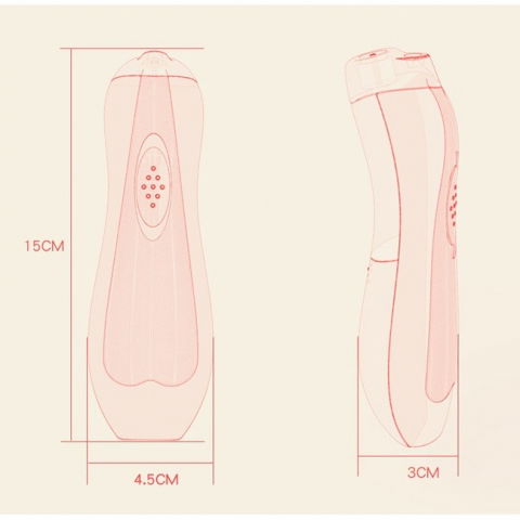 Pila electrica unghii pentru bebelusi, 6 piese, 15 x 4.5 x 3 cm, silentios, 0-3 ani, 4 trepte de viteza, albastru [7]