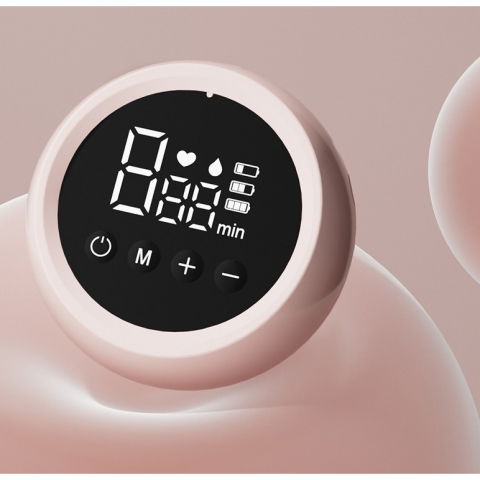 Pompa de san electrica 2 in 1, cu 2 biberoane, capacitate 180 ml, incarcare usb tip c, 1200 mah, 2 moduri, 9 viteze, roz transparent [10]