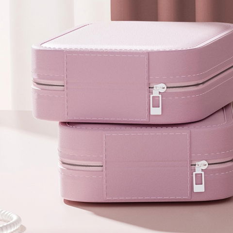 Portfard, geanta cosmetice, cu oglinda led, 3 moduri de lumina, incarcare usb, baterie 1200 mah, pentru organizarea cosmeticelor, 4 compartimente, imitatie piele, roz, 16.5x11.5x6 cm [5]