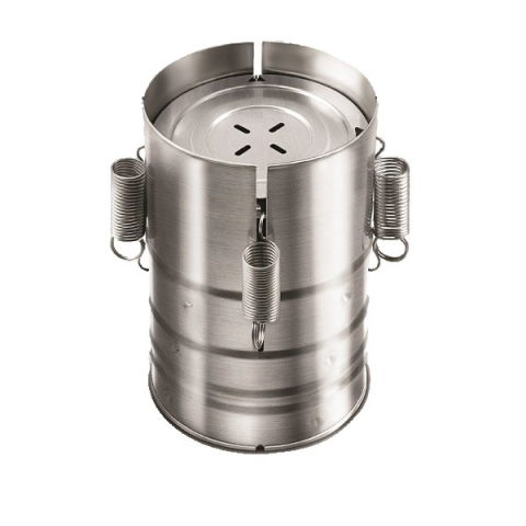 Ajutoare pentru gatit - Presa din inox  pentru preparat sunca presata, cu capac, dimensiune reglabila in 3 trepte, 15 x 15 x 18 cm, argintiu