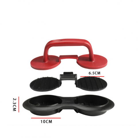 Presa dubla pentru hamburgeri 2 in 1, forma si presa, cu maner, material abs, 20x10 cm, 140 g, negru [4]