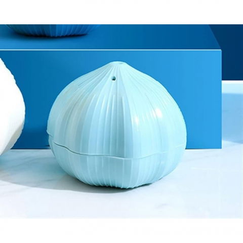 Presa manuala pentru usturoi, model usturoi, 7 x 7.5 cm, din plastic, albastru deschis [4]