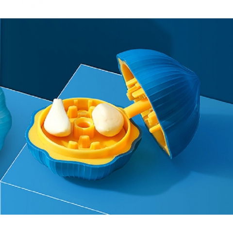 Presa manuala pentru usturoi, model usturoi, 7 x 7.5 cm, din plastic, albastru inchis [5]