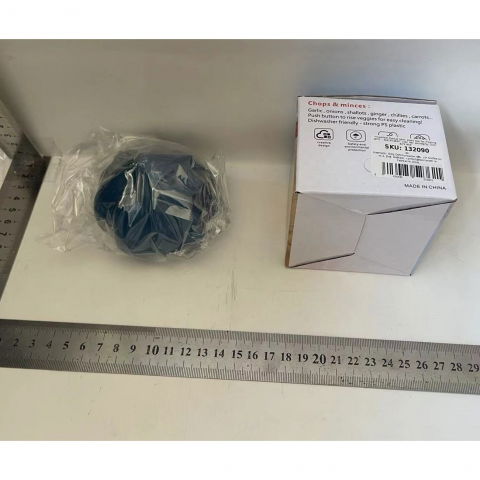 Presa manuala pentru usturoi, model usturoi, 7 x 7.5 cm, din plastic, albastru inchis [1]