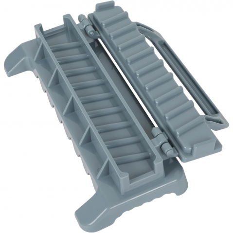 Accesorii pentru pregătirea alimentelor - Presa pentru carne, pentru kebab, cu maner, din abs, 29 x 7.5 x 2.6 cm, gri