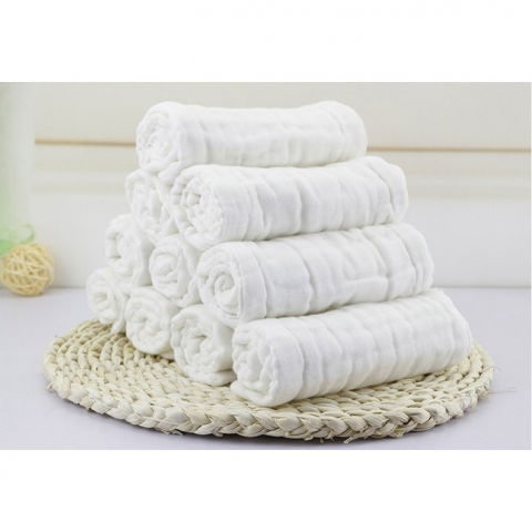 Prosop absorbant, din bumbac, 6 straturi, 30 x 30 cm, alb [5]