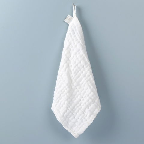 Prosop absorbant, din bumbac, 6 straturi, 30 x 30 cm, alb [6]