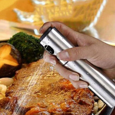 Pulverizator ulei  spray, material otel inoxidabil, manual, 100 ml, 17.7 x 4 cm, argintiu [6]