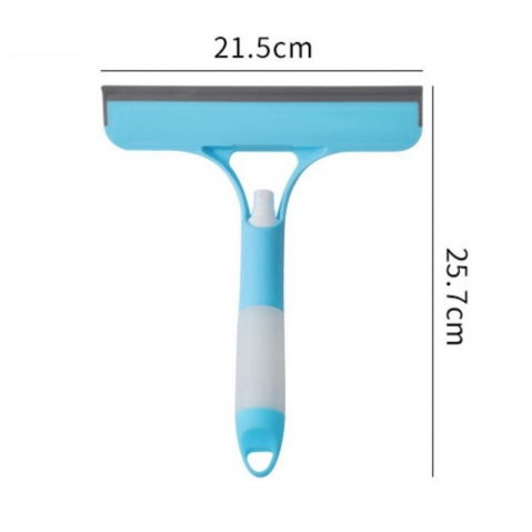 Racleta de curatare 3 in 1, multifunctional, pentru casa si masina, pulverizator de spray, racleta din silicon si burete, 21.5 x 25.7 cm, albastru [5]