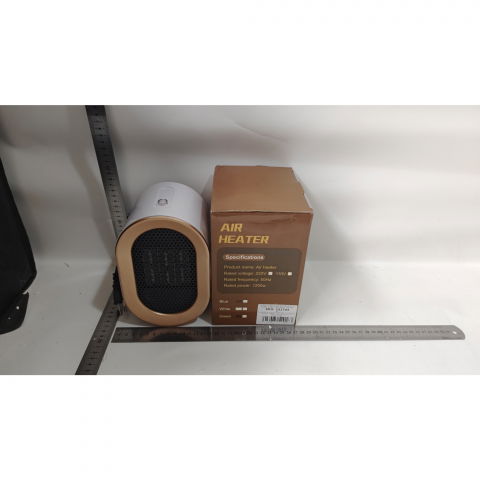 Radiator mini incalzitor, element de incalzire ptc, putere 1200 w, radiator cu termostat reglabil, 19.5 x 12.5 x 12.5 cm, 800 g, alb [2]