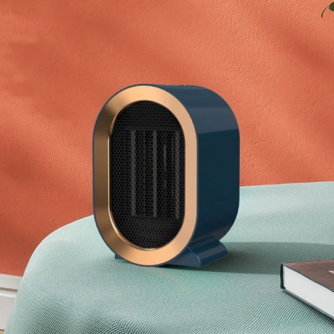 Radiator mini incalzitor, element de incalzire ptc, putere 1200 w, radiator cu termostat reglabil, 19.5 x 12.5 x 12.5 cm, 800 g, albastru [1]