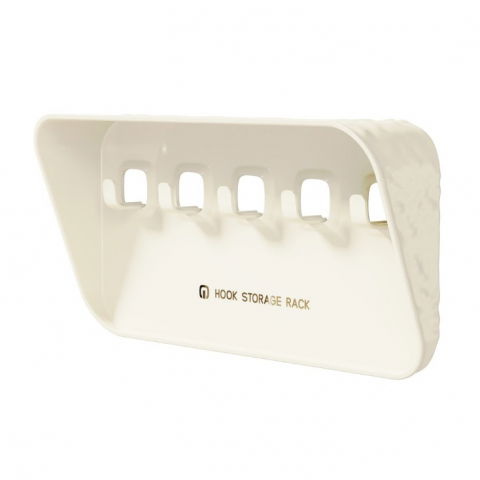 Raft de depozitare cu carlig, pentru chei, bijuterii, 20.3 x 4.6 x 10.3 cm, alb [3]