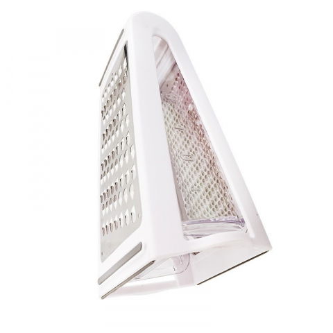 Organizatoare si accesorii pentru bucatarie - Razatoare de bucatarie cu cutie colectoare  doua tipuri de lame, carcasa inox si abs, design practic, alb