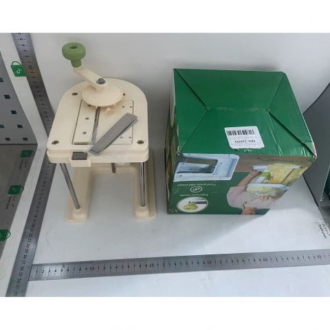 Razatoare de varza, manuala, din pp+otel inoxidabil, 19 x 17 x 19 cm, latime ajustabila, alb/verde [6]