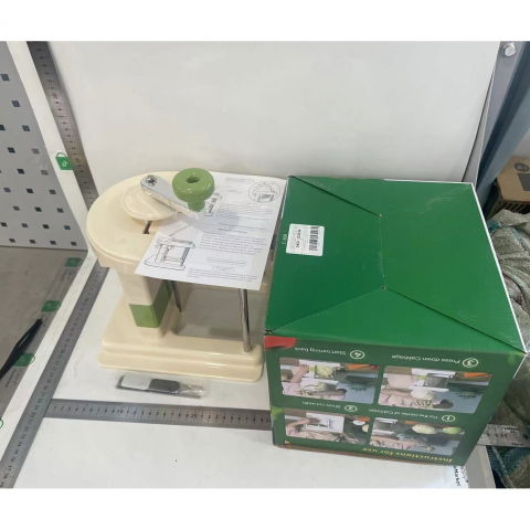 Razatoare de varza, manuala, din pp+otel inoxidabil, 30 x 24 x 22 cm, latime ajustabila, alb/verde [7]