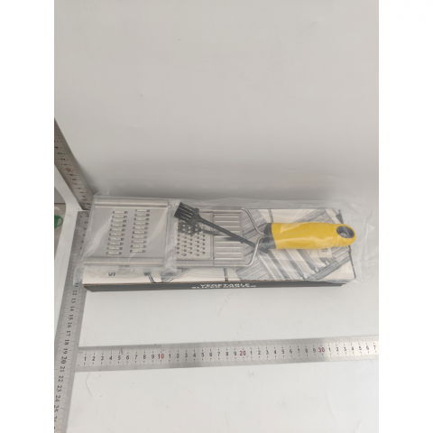 Razatoare multifunctionala  inox, 4 tipuri de lame, usor de manevrat, maner din abs ergonomic,33 x 8.6 cm, periuta curatare inclusa, lame interschimbabile, argintiu [8]